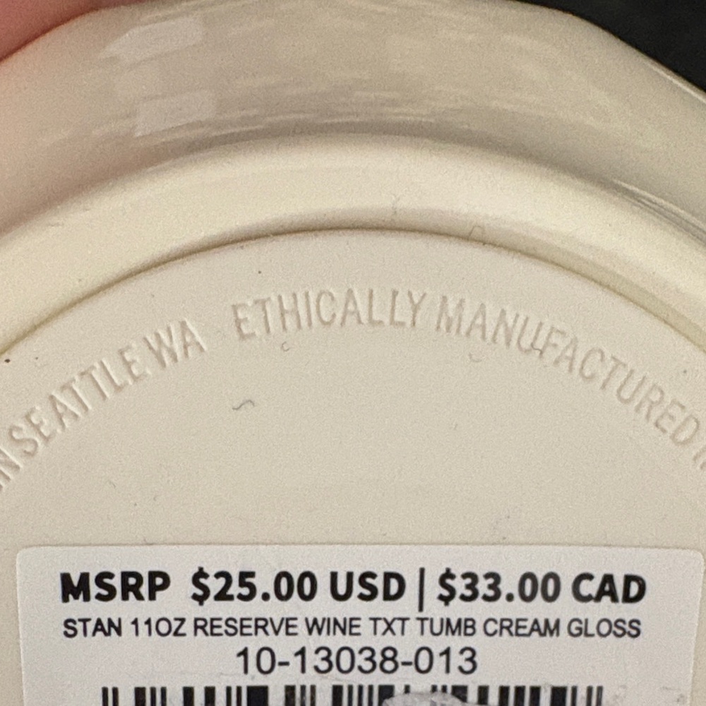 Stanley Cream Wine Tumbler 11oz - 325ml. NWT - Picture 6 of 7